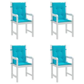 Perne pentru scaune cu spătar mic, 4 buc., turcoaz, textil, 3 image