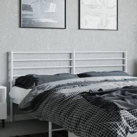 Tăblie de pat metalică, alb, 180 cm, 3 image