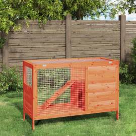 Cușcă pentru iepuri maro 103x44x69,5 cm lemn masiv de pin