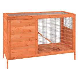 Cușcă pentru iepuri maro 103x44x69,5 cm lemn masiv de pin, 2 image
