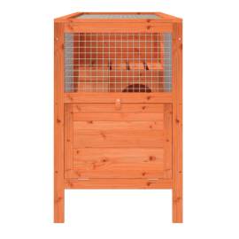 Cușcă pentru iepuri maro 103x44x69,5 cm lemn masiv de pin, 5 image