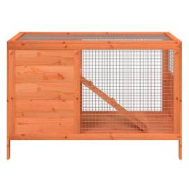 Cușcă pentru iepuri maro 103x44x69,5 cm lemn masiv de pin, 3 image