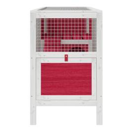 Cușcă pentru iepuri roșu 103x44x69,5 cm lemn masiv de pin, 5 image