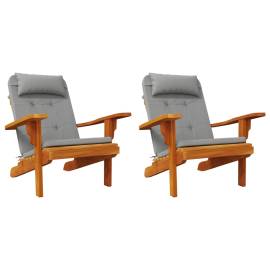 Perne pentru scaun adirondack, 2 buc, gri, textil oxford, 4 image