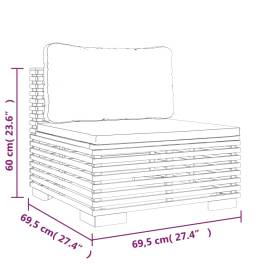 Set mobilier grădină cu perne, 6 piese, lemn masiv de tec, 8 image