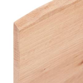 Blat birou maro deschis 100x40x2 cm, lemn masiv stejar tratat, 3 image