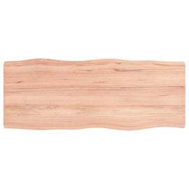 Blat birou maro deschis 100x40x4 cm, lemn masiv stejar tratat