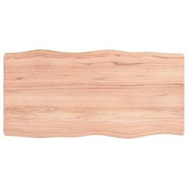 Blat birou maro deschis 80x40x6 cm, lemn masiv stejar tratat