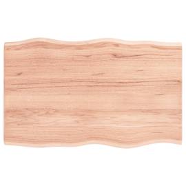 Blat birou maro deschis 80x50x2 cm, lemn masiv stejar tratat