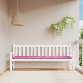 Pernă pentru bancă de grădină, roz, 200x50x7 cm, textil