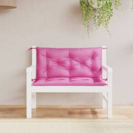 Perne bancă de grădină 2 buc. roz 100x50x7 cm textil