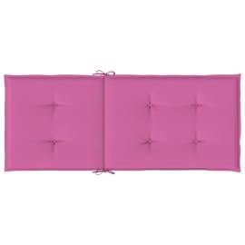 Perne scaun cu spătar înalt, 2 buc., roz, 120x50x3 cm, textil, 6 image
