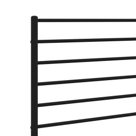 Tăblie de pat metalică, negru, 120 cm, 6 image