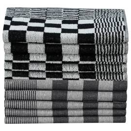 Set de prosoape, 50 buc., negru și alb, bumbac, 2 image