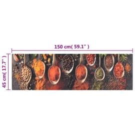 Covor de bucătărie lavabil spoon & spices, 45x150 cm, catifea, 5 image