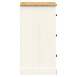 Servantă cu sertare vigo, 78x40x75 cm, alb, lemn masiv de pin, 6 image