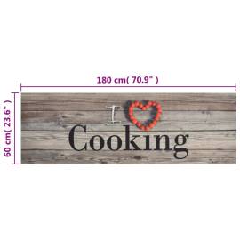 Covor de bucătărie lavabil cooking, gri, 60x180 cm, catifea, 5 image