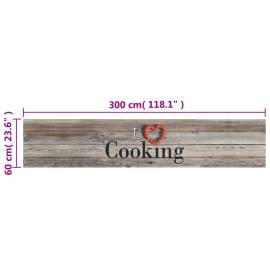 Covor de bucătărie lavabil cooking, gri, 60x300 cm, catifea, 5 image