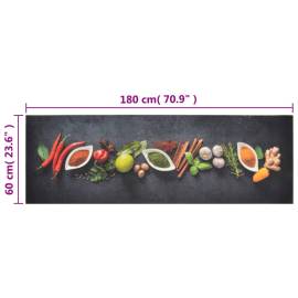 Covor de bucătărie lavabil spices, 60x180cm, catifea, 5 image