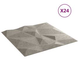 Panouri de perete 24 buc. beton gri 50x50 cm eps 6 m² diamant, 2 image