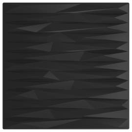 Panouri de perete 24 buc. negru 50x50 cm eps 6 m² piatră, 6 image