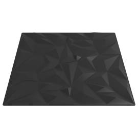Panouri de perete 48 buc. negru 50x50 cm eps 12 m² ametist, 5 image