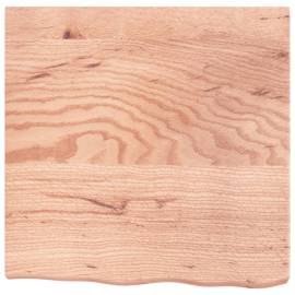 Poliță perete maro deschis 60x60x6 cm lemn masiv stejar tratat, 2 image