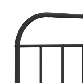 Tăblie de pat metalică, negru, 90 cm, 6 image