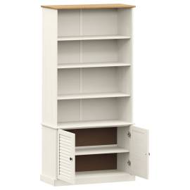 Bibliotecă „vigo”, alb, 85x35x170 cm, lemn masiv de pin, 5 image