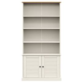 Bibliotecă „vigo”, alb, 85x35x170 cm, lemn masiv de pin, 4 image