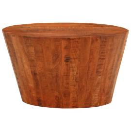 Măsuță de cafea, Ø 52x30 cm, lemn masiv de mango brut