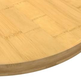 Blat de masă, Ø50x2,5 cm, bambus, 3 image