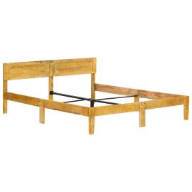 Cadru de pat, 160 cm, lemn masiv de mango, 2 image