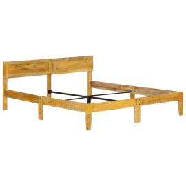 Cadru de pat, 160 cm, lemn masiv de mango, 8 image