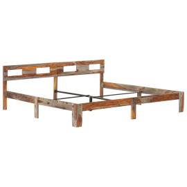 Cadru de pat, 200 x 200 cm, lemn masiv de sheesham, 9 image
