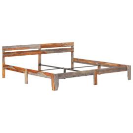 Cadru de pat, 200 x 200 cm, lemn masiv de sheesham, 11 image