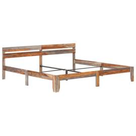 Cadru de pat, 200 x 200 cm, lemn masiv de sheesham, 10 image