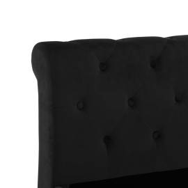 Cadru de pat, negru, 120 x 200 cm, catifea, 5 image