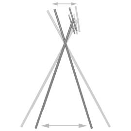 Picioare de masă pliabilă, argintiu, 45x55x112 cm, oțel zincat, 3 image
