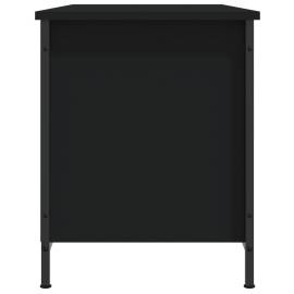 Comodă tv, negru, 100x40x50 cm, lemn prelucrat, 5 image