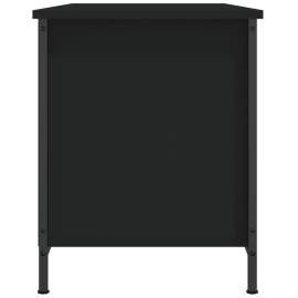 Comodă tv, negru, 100x40x50 cm, lemn prelucrat, 7 image