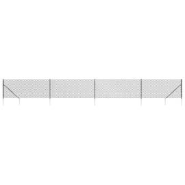 Gard plasă de sârmă cu țăruși de fixare, antracit 1x10 m, 2 image