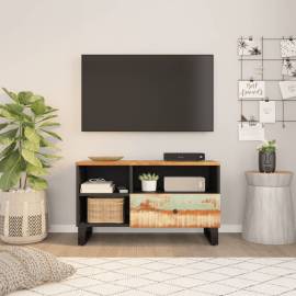 Comodă tv, 80x33x46 cm, lemn masiv reciclat & lemn compozit