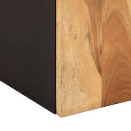 Dulap de perete de baie, 38x33x48 cm, lemn masiv de acacia, 10 image