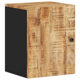 Dulap de perete de baie, 38x33x48 cm, lemn masiv de mango, 2 image