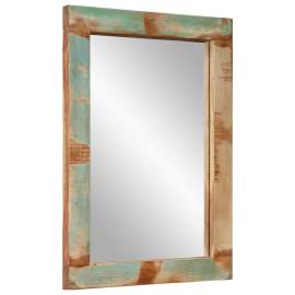 Oglindă, 70x50 cm, lemn masiv reciclat și sticlă, 2 image