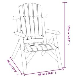 Set mobilier de grădină, 4 piese, lemn masiv de molid, 7 image