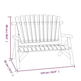 Set mobilier de grădină, 4 piese, lemn masiv de molid, 8 image