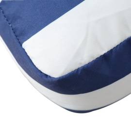 Pernă paleți, dungi albastre/albe, 60x60x10 cm, textil oxford, 5 image