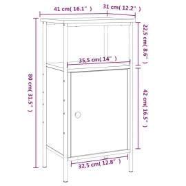 Noptieră, stejar sonoma, 41x31x80 cm, lemn compozit, 11 image